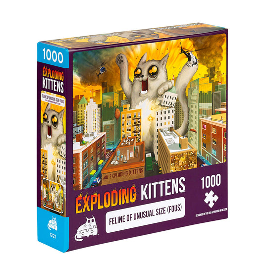 PUZZLES EXPLODING KITTENS 1000 PIEZAS: FELINE OF UNUSUAL SIZE