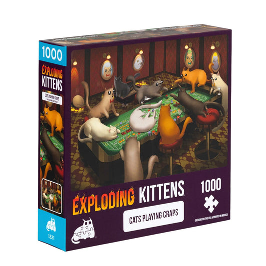 PUZZLES EXPLODING KITTENS 1000 PIEZAS: CATS PLAYING CRAPS
